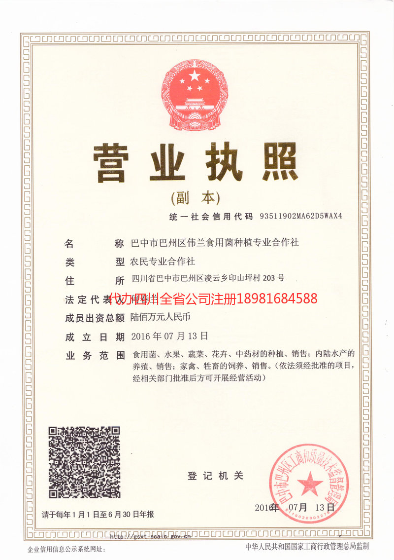 淮安淮安伟兰食用菌种植专业合作社